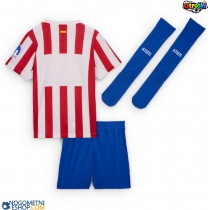 Otroški Nogometni dresi Atletico Madrid Domači 2025-26 Kratek Rokav (+ Kratke hlače)